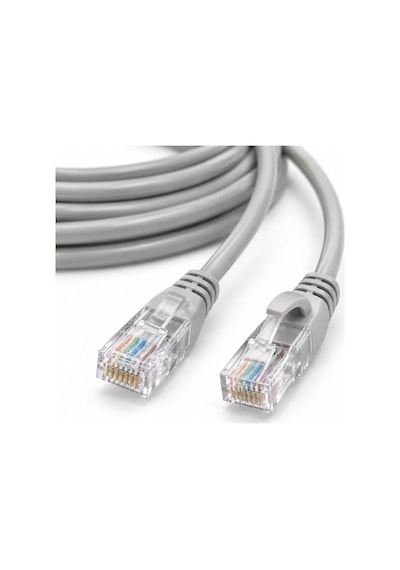 Cat6 Ethernet Kablosu 2 Metre Rj45 İnternet Kablosu Modem Pc Bilgisayar Laptop Ps5 Oyun Konsolu Router Switch Ağ Lan Network Patch Kablo Gri 25 Metre