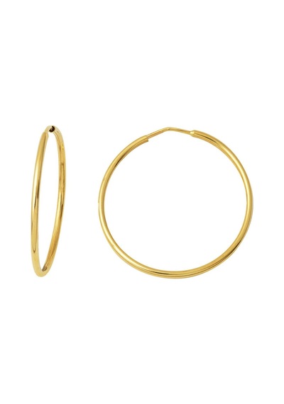 Bilezikci Altın Halka Küpe 14 Ayar 3,5 Cm. Çaplı Kpads14k29579