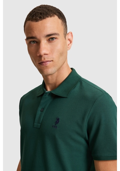 U.S. Polo Assn. U.s. Polo Assn. Erkek Koyu Yeşil Tişört Basic 50322314-vr079 Koyu Yesıl