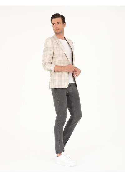 Cacharel Ekru Slim Fit Ceket Bej