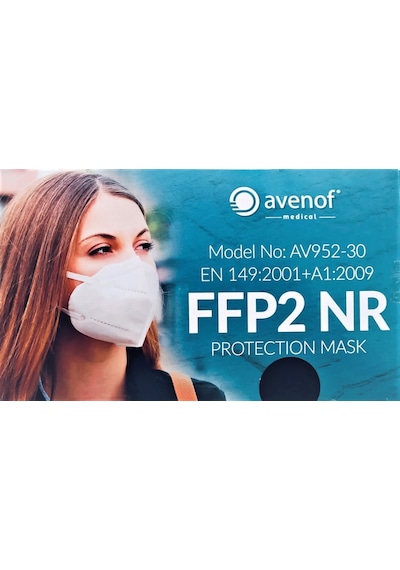 Avenof 5 Katlı Ffp2 N95 Maske 5 x 10'lu
