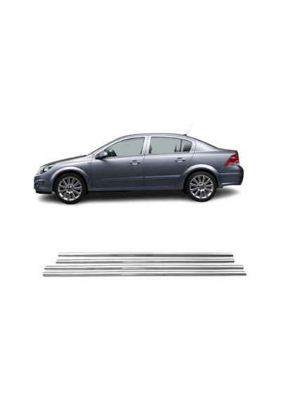 Opel Astra H Sedan Krom Cam Çıtası 2008 Üzeri 4prç Paslanmaz Çelik Ag419