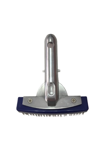 Krom Saplı Paslanmaz Klipsli Model Tel Havuz Fırçası 15 cm-Stainl