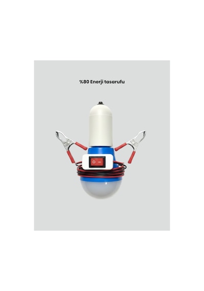 Novento 12v Led Ampul Timsah Kıskaçlı Taşınabilir Aydınlatma