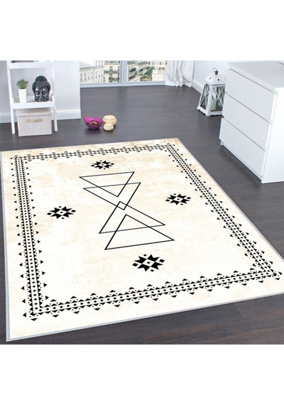 Rovigo Home Dijital Baskı Yıkanabilir Kaymaz Taban Salon Halısı RVG0179-SD1033 Çok Renkli