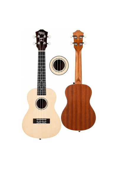 Midex Ct-24nt Kaliteli Natural Concert Sedef İşlemeli Ukulele Seti