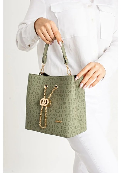 Kadın Günlük Kullanıma Uygun Ayarlanabilir Askılı Şık El & Omuz Çantası Shoulder Bag Yeşil