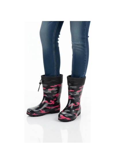 Çocuk Premium Su Geçirmez Yün Astarlı Yağmur Ve Kar Raining Çizmesi Kaymaz Taban Pembe