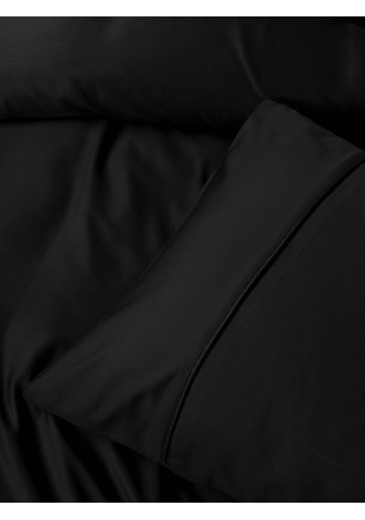 Cotton Box Silky Saten King Size Nevresim Takımı Siyah Siyah