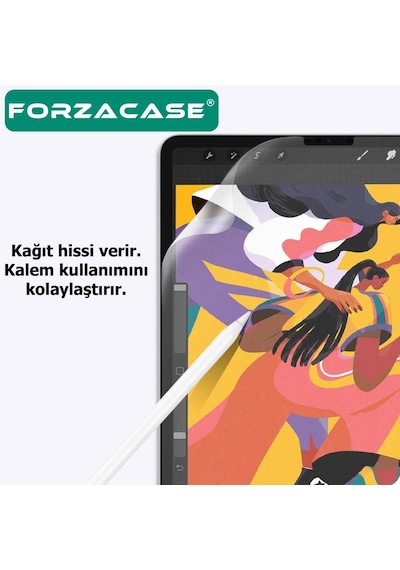 Forzacase Apple Uyumlu iPad  Air 13 2024 13 İnch Paper Like Kağıt Hissi Mat Ekran Koruyucu Nano Film - Fc295