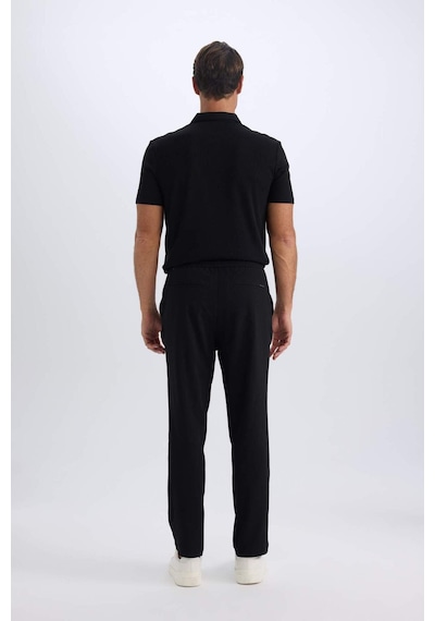 DeFacto Relax Fit Rahat Kesim Düz Paça Krinkıl Yazlık Kumaş Pantolon C3930AX25SPBK27