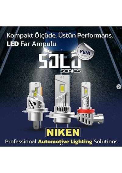 Niken H11 Led Xenon Far Ampulü Seti Niken Solo 7600lm 1 Adet