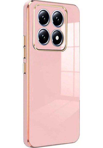 Xiaomi Mi 14t Pro Volet Silikon - Pembe Düz Renkli