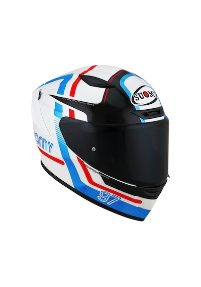 Suomy Track-1 Kask Nınety Seven Whıte-Red
