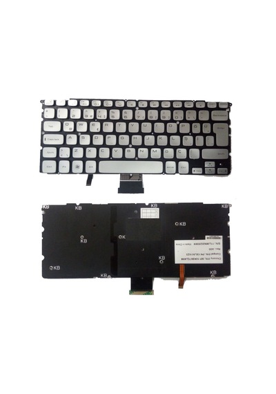 Dell Studio Xps 14z, L412z, 15z, L511z, L512z, 15z-9751, P12f, P12f001, Mp-10k8 Notebook Klavye Gri Tr - Işıklı