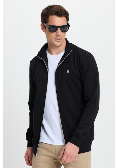 Tudors Erkek Slim Fit Dar Kesim Pamuklu Tam Fermuarlı Çift Cepli Dik Yaka Siyah Sweatshirt Hırka-41891 Siyah Tudors Erkek Slim Fit Dar Kesim Pamuklu Tam Fermuarlı Çift Cepli Dik Yaka Siyah Sweatshirt Hırka-41891 Siyah