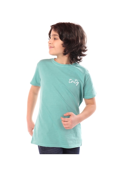Toontoy Kids Toontoy Erkek Çocuk Tnty Baskılı Yaka Karyoka Tişört Yeşil