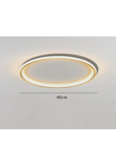 Eskitme Gold Ø40 cm Çember Avize 3000K Sarı Işık Led Tavan Lambası