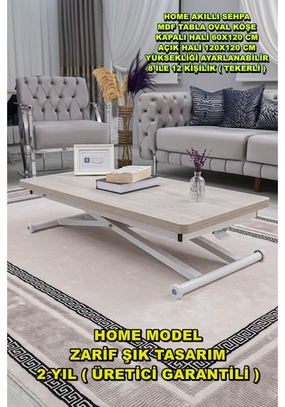 Home Üst Tabla Mdf Libon Oval Köşe Alt Beyaz