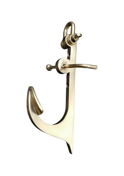 Pimarks Pirinç Döküm 160mm Çıpa Objeli Çimolu Askılık Sarı