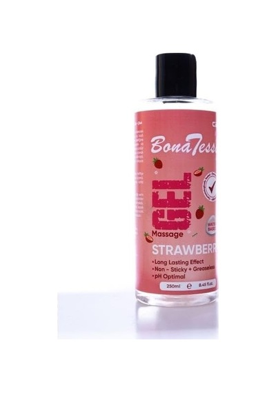 Ayrex Cabs Bona Tessa Çilek Aromalı Masaj Jeli 250 Ml / Su Bazlı, Kayganlaştırıcı, Nemlendirici Masaj Yağı