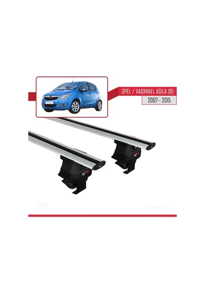 Opel / Vauxhall Agila B 2007-2015 Arası İle Uyumlu Ace-4 Ara Atkı Tavan Barı Gri