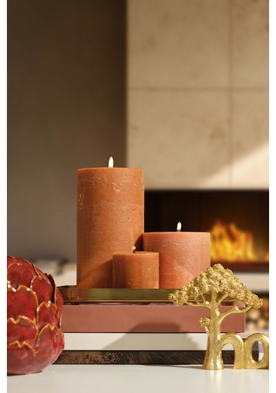 Pasabahce Silindir Mum 10x10 Cm - 1 Adet Kırmızı