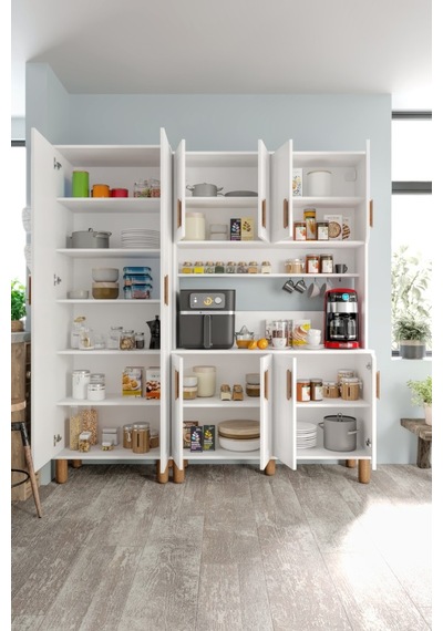 Flora Flr10190 Bohem Kahve Köşesi 10 Kapaklı Mdf Mebran Kapaklı Mutfak Dolabı Çok Amaçlı Dolap Beyaz Flora Flr10190 Bohem Kahve Köşesi 10 Kapaklı Mdf Mebran Kapaklı Mutfak Dolabı Çok Amaçlı Dolap Beyaz