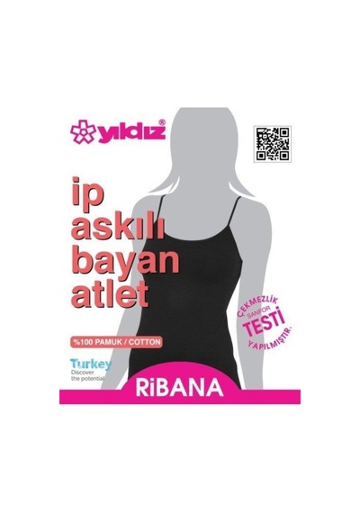 Yıldız Kadın Ribana Biyeli İp Askılı Atlet 3'Lü Paket - 2026-2043-2047