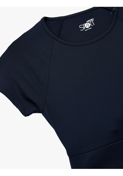 Koton Slim Fit Kısa Kollu Bağlama Detaylı Crop Spor Tişört Lacivert 6wak10077nk Lacivert Koton Slim Fit Kısa Kollu Bağlama Detaylı Crop Spor Tişört Lacivert 6wak10077nk Lacivert