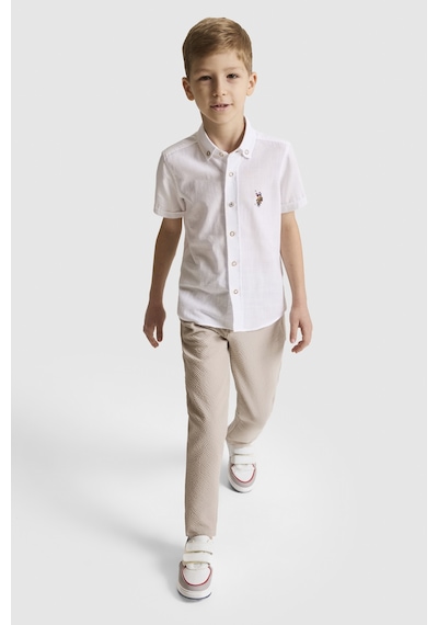 U.S. Polo Assn. Erkek Çocuk Beyaz Gömlek Kısa Kollu 50320261-vr013