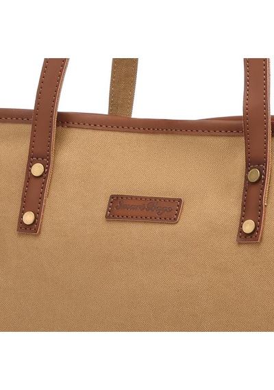 Kanvas Kumaş Kadın Omuz Çantası Smart Bags 1330 Camel