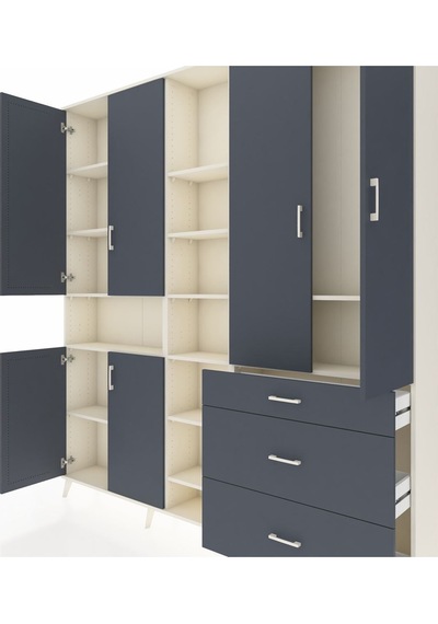 Arges Dolap 13 Raflı 3 Çekmeceli 6 Kapaklı 220x30x243 Aytaşı-antrasit/antrasit Antrasıt/antrasıt Arges Dolap 13 Raflı 3 Çekmeceli 6 Kapaklı 220x30x243 Aytaşı-antrasit/antrasit Antrasıt/antrasıt