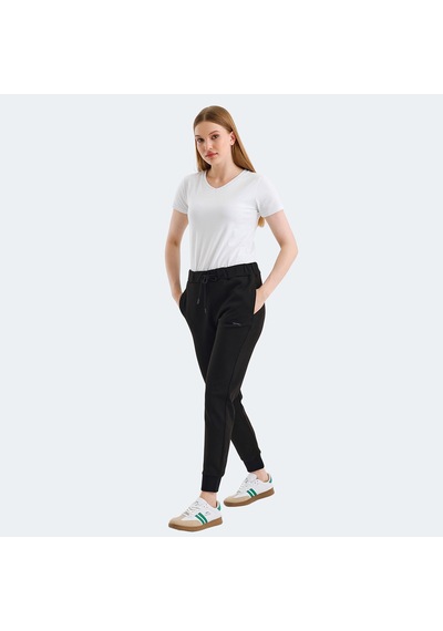 Slazenger VETERAN Kadın Cepli Siyah Eşofman Altı