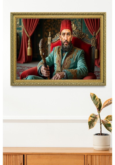 Abdülhamid Han Bastonlu Tablo 60x80 Cm Tablo