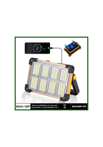 3600mah Pil 4 Kademeli Solarlı Led Çok Renkli