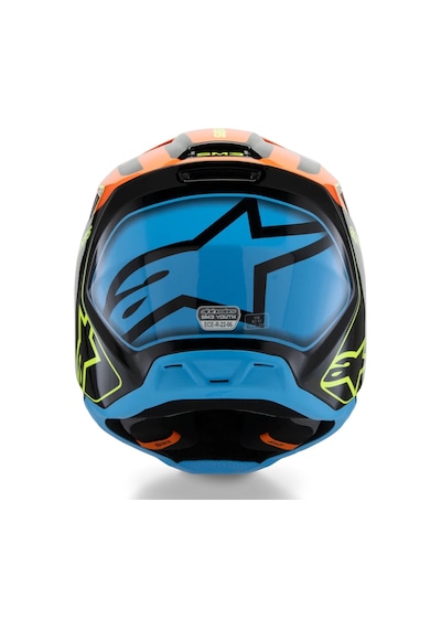 Alpinestars Sm3 Youth Fray Off-Road Çocuk Genç Motosiklet Kaskı Siyah Mavi Oranj
