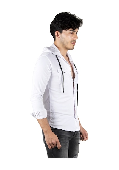 Deepsea Erkek Beyaz Kapüşonlu Slim Fit Dar Kesim Gömlek Likralı Pamuklu Likralı Kot Gömlek 2300396 Beyaz Deepsea Erkek Beyaz Kapüşonlu Slim Fit Dar Kesim Gömlek Likralı Pamuklu Likralı Kot Gömlek 2300396 Beyaz