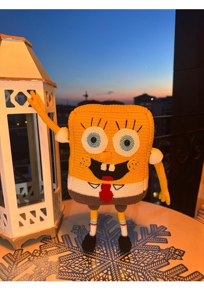 Dev Sünger Bob Sponge Bob AMİGURUMİ 35 CM