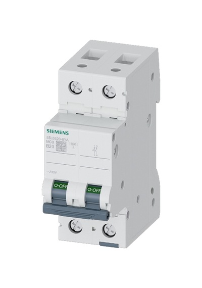 Siemens 5sl6520-6ya - 20a 2 Kutup 6ka B Tipi Otomatik Sigorta