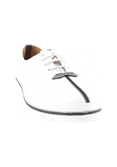 Dgn 095 Kadin Kalin Taban Bağcikli Comfort Ayakkabi 095-2111-R0198 Beyaz