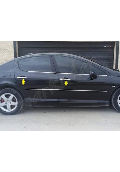 Woc Chrome Peugeot 407 Krom Kapı Kolu 2004-2010 4 Kapı  Paslanmaz