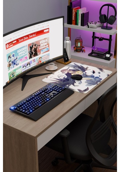 Overlord Kaymaz Dikişli Kauçuk Oyuncu Mousepad V4 - 48x40 Xl Gaming Mouse Pad Fare Altlığı