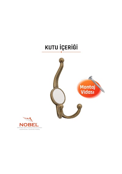Mi Sket Portmanto Askısı, Metal Vestiyer Askısı, Anti K Sari , Duvar Ve Dolap Askılığı 5'li Set Vidalı