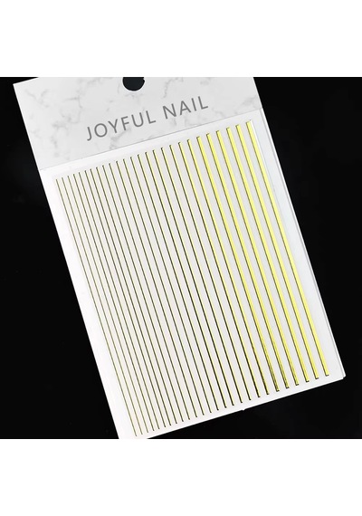Gold Şerit Tırnak Sticker Şerit Tırnak Etiketi Nail Art