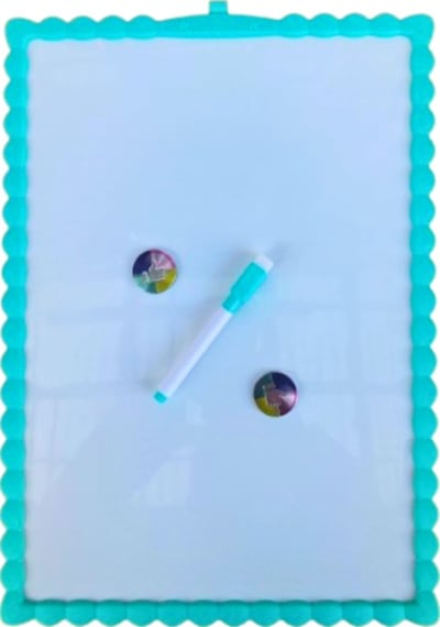 Çocuklar İçin Magnetik Çift Taraflı Yazı Tahtası 28x39.5 Cm Yeşil Yeşil