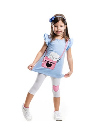 Denokids Çantada Pisi Tunik Takım Çok Renkli