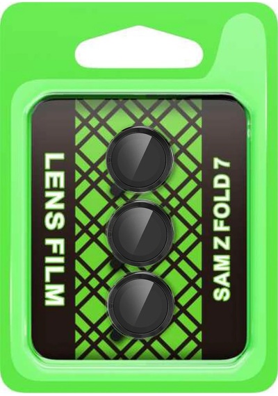 Gld-spt- Newface Samsung Uyumlu Galaxy Z Fold 7 Raze Metal Kamera Lens - Siyah