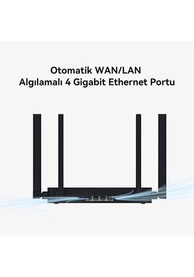 Huaweı Wifi Ax3s Router, Wi-fi 6 Ax3000 Gigabit Çift Bant Kablosuz Yönlendirici, 4 Adet Otomati