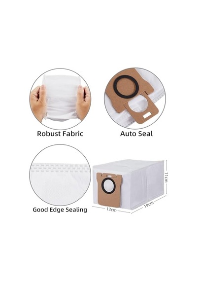 Xiaomi X20+ / X20 Plus / X10+ / X10 Plus Robot Vakum İçin Aksesuar Seti, 1 Ana Fırça, 3 Filtre, 4 Yan Fırça, 6 Paspas Pedi, 6 Toz Torbası, Yedek Parça Yedek Onarımı Ekleri Değiştirin